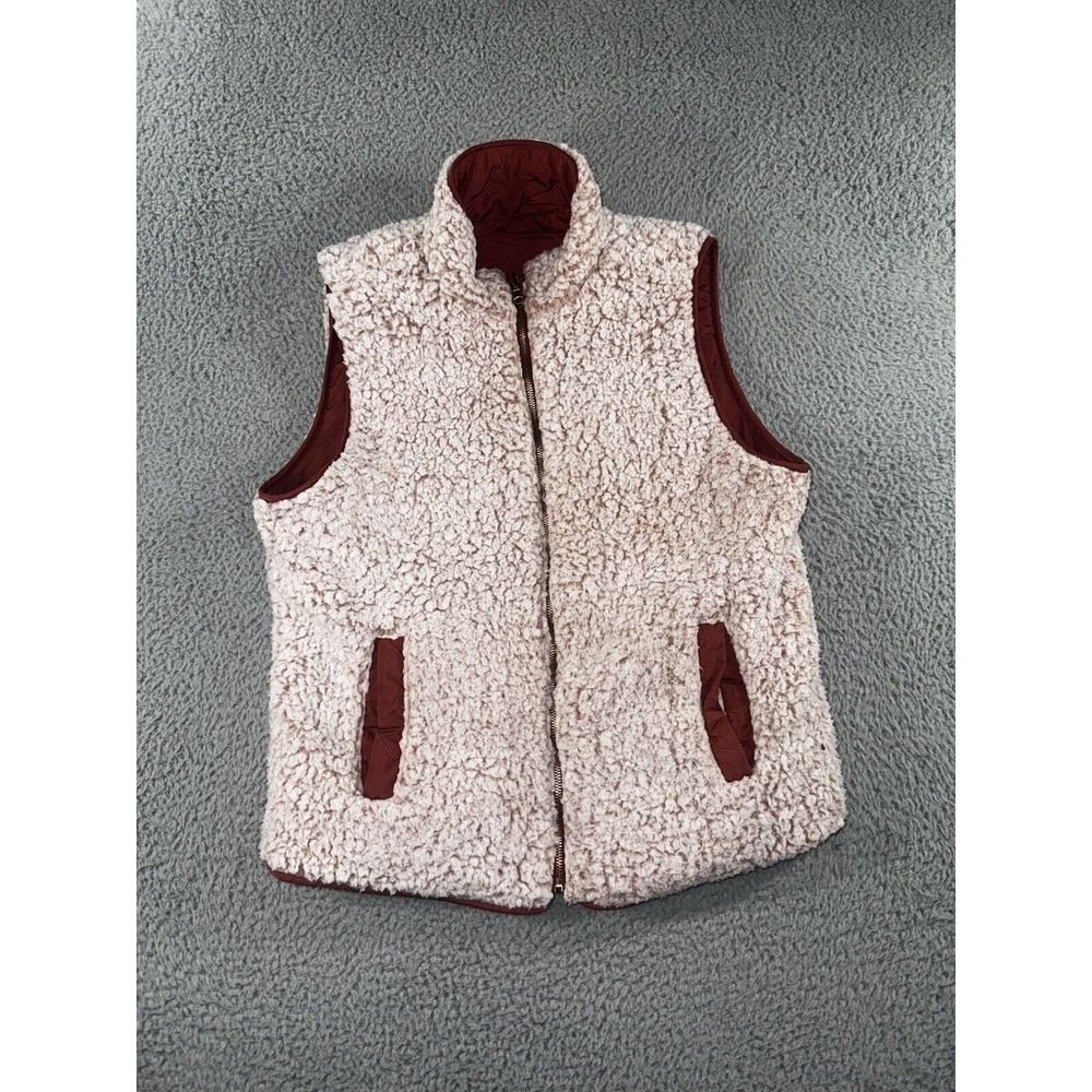 Love Tree Vest Women Reversible Quilted Fleece Sherpa Full Zip